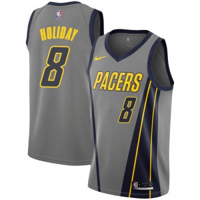 Nike Indiana Pacers #8 Justin Holiday Gray Youth NBA Swingman City Edition 201819 Jersey